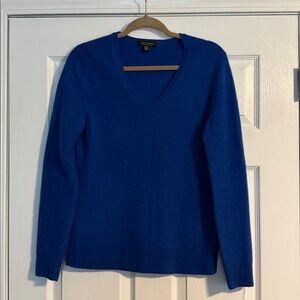 Saks Fifth Avenue Royal Blue V-Neck Sweater